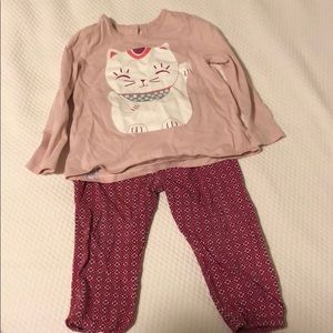 Tea top and pants 2t
